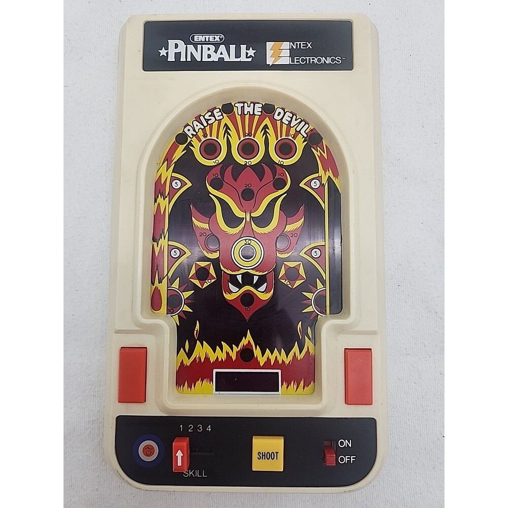 Game Raise the Devil Electronic Pinball 1980 Entex Electronics Handheld Vintage